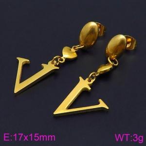 SS Gold-Plating Earring - KE86543-Z