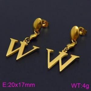 SS Gold-Plating Earring - KE86544-Z