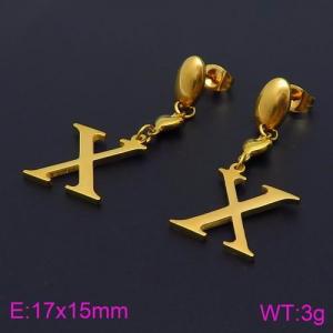 SS Gold-Plating Earring - KE86545-Z