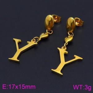 SS Gold-Plating Earring - KE86546-Z