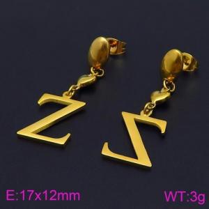 SS Gold-Plating Earring - KE86547-Z