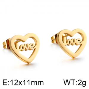 SS Gold-Plating Earring - KE86555-K