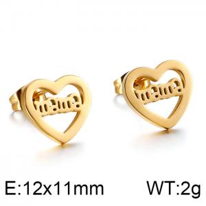 SS Gold-Plating Earring - KE86558-K