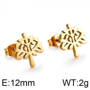 SS Gold-Plating Earring - KE86564-K