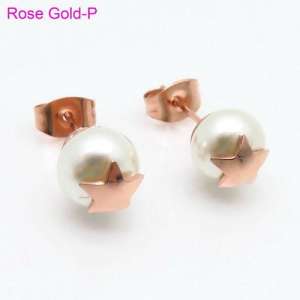 SS Rose Gold-Plating Earring - KE86723-YD