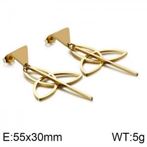 SS Gold-Plating Earring - KE86803-KFC