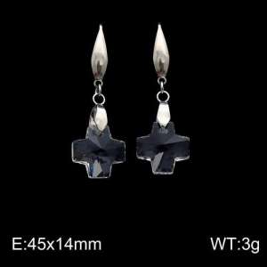 Stainless Steel Stone&Crystal Earring - KE86962-Z