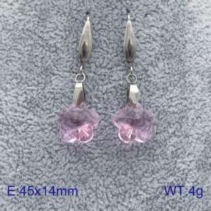 Stainless Steel Stone&Crystal Earring - KE86965-Z