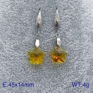 Stainless Steel Stone&Crystal Earring - KE86966-Z