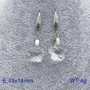 Stainless Steel Stone&Crystal Earring - KE86968-Z