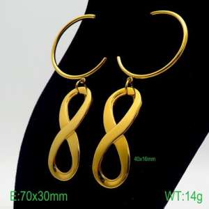 SS Gold-Plating Earring - KE86998-Z