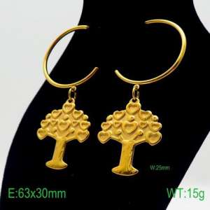 SS Gold-Plating Earring - KE87003-Z