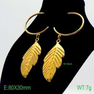 SS Gold-Plating Earring - KE87004-Z