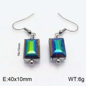 Stainless Steel Stone&Crystal Earring - KE87006-Z