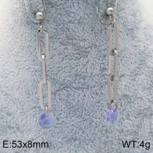 Stainless Steel Stone&Crystal Earring - KE87068-Z