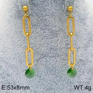 Stainless Steel Stone&Crystal Earring - KE87070-Z