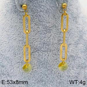 Stainless Steel Stone&Crystal Earring - KE87071-Z