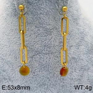 Stainless Steel Stone&Crystal Earring - KE87073-Z