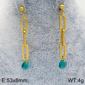 Stainless Steel Stone&Crystal Earring - KE87075-Z