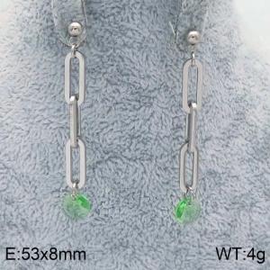 Stainless Steel Stone&Crystal Earring - KE87078-Z