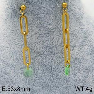 Stainless Steel Stone&Crystal Earring - KE87079-Z