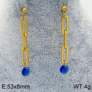 Stainless Steel Stone&Crystal Earring - KE87081-Z