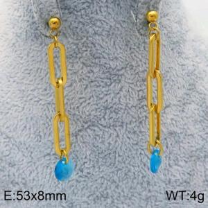 Stainless Steel Stone&Crystal Earring - KE87083-Z