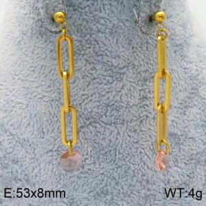 Stainless Steel Stone&Crystal Earring - KE87085-Z