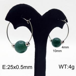 Stainless Steel Stone&Crystal Earring - KE87100-Z