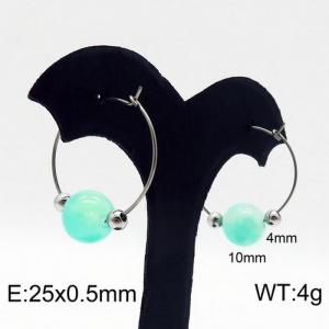 Stainless Steel Stone&Crystal Earring - KE87102-Z