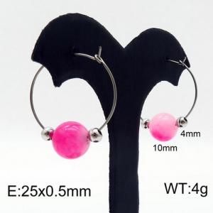 Stainless Steel Stone&Crystal Earring - KE87106-Z