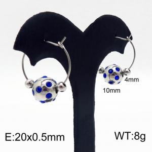 Stainless Steel Stone&Crystal Earring - KE87115-Z