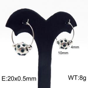 Stainless Steel Stone&Crystal Earring - KE87117-Z