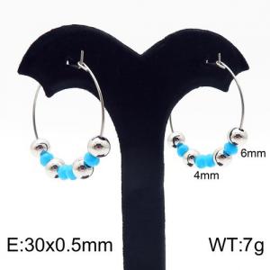 Stainless Steel Stone&Crystal Earring - KE87122-Z