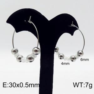 Stainless Steel Stone&Crystal Earring - KE87124-Z