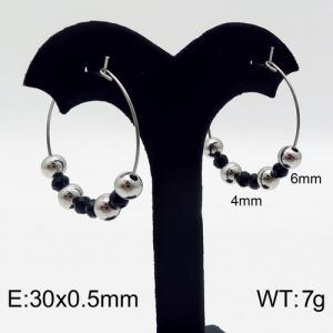 Stainless Steel Stone&Crystal Earring - KE87133-Z