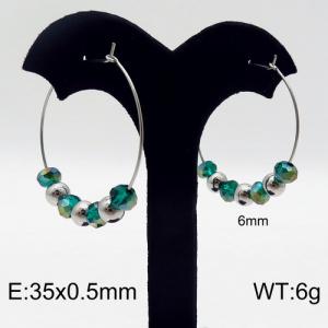 Stainless Steel Stone&Crystal Earring - KE87134-Z