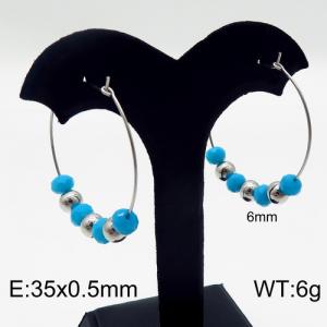 Stainless Steel Stone&Crystal Earring - KE87139-Z