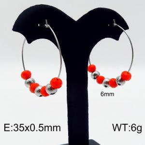 Stainless Steel Stone&Crystal Earring - KE87141-Z