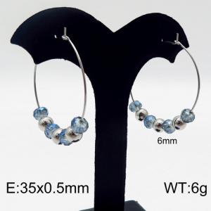 Stainless Steel Stone&Crystal Earring - KE87142-Z