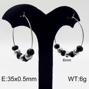 Stainless Steel Stone&Crystal Earring - KE87144-Z