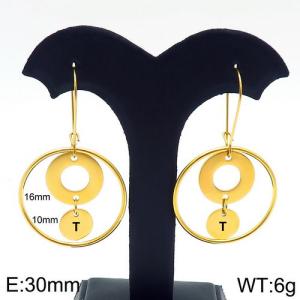 SS Gold-Plating Earring - KE87304-Z