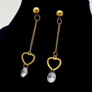 Stainless Steel Stone&Crystal Earring - KE87489-DL