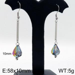 Stainless Steel Stone&Crystal Earring - KE87625-Z