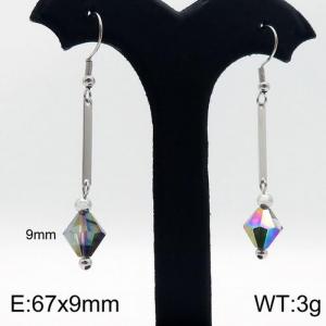 Stainless Steel Stone&Crystal Earring - KE87626-Z