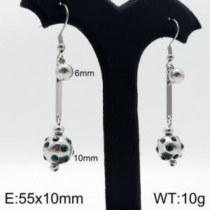 Stainless Steel Stone&Crystal Earring - KE87631-Z