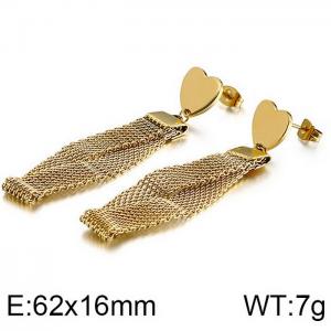 SS Gold-Plating Earring - KE87645-KFC