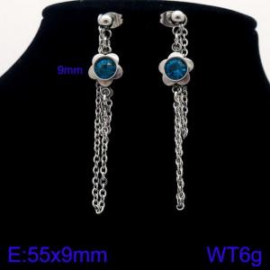 Stainless Steel Stone&Crystal Earring - KE87743-Z