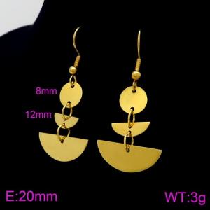 SS Gold-Plating Earring - KE87761-Z