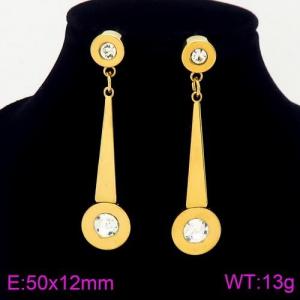 Stainless Steel Stone&Crystal Earring - KE87828-HJ